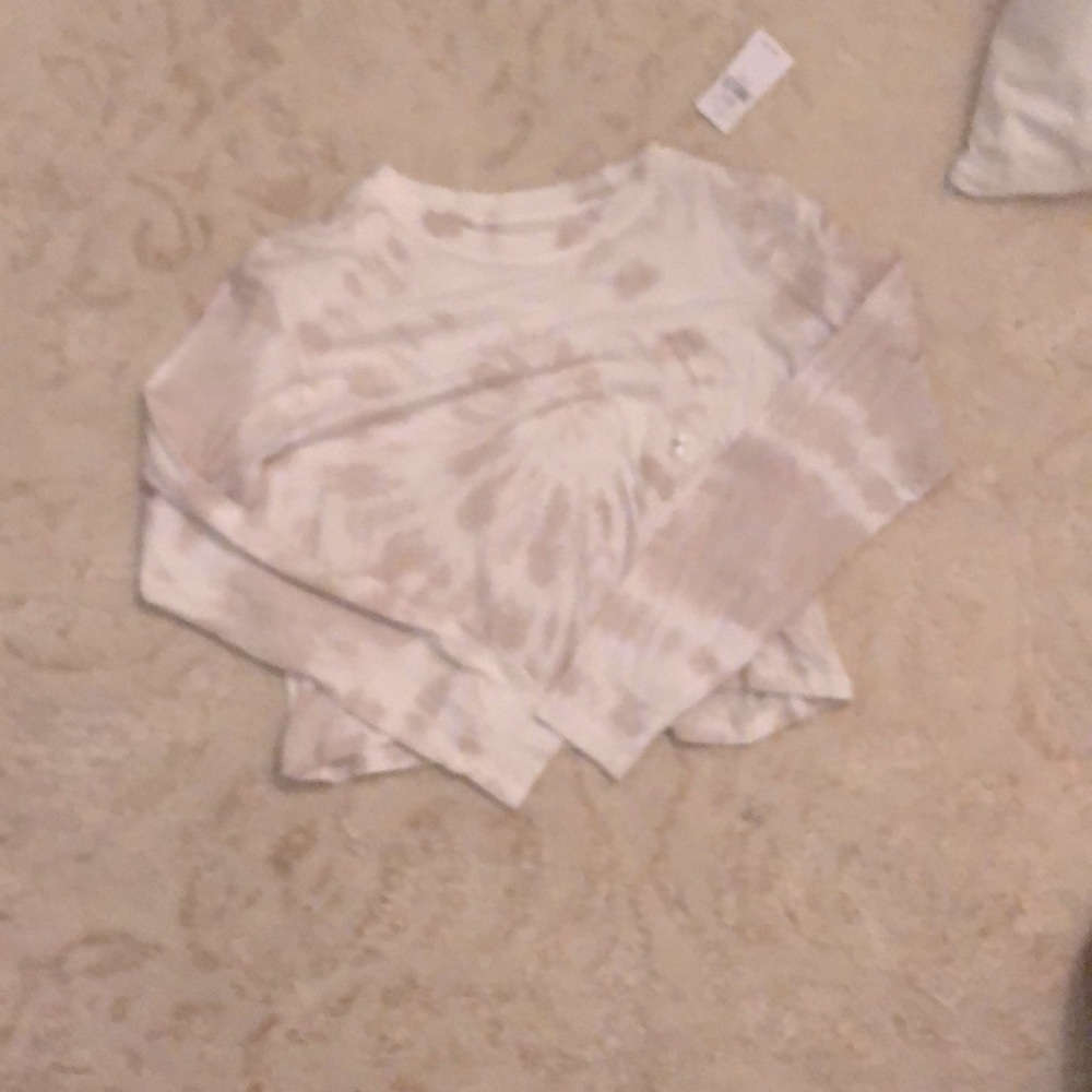 Light brown tie die shirt